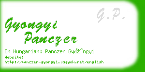 gyongyi panczer business card